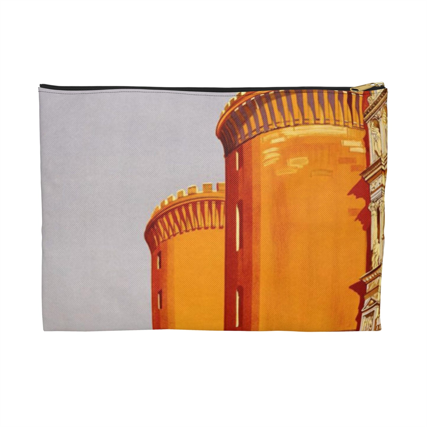 Napoli. Vintage Travel Poster., Italy Large Organizer Pouch with Black Zipper