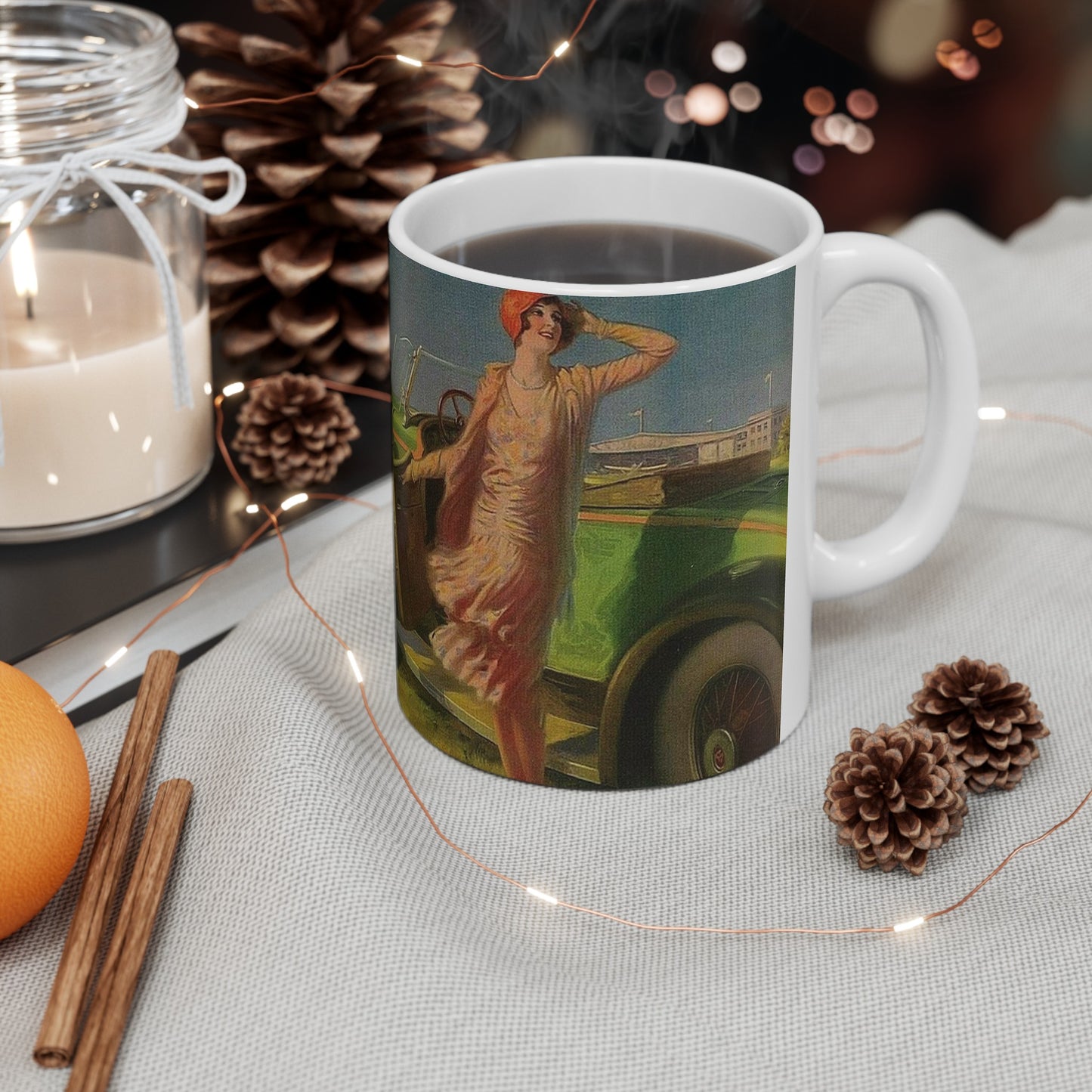 On Time, painting by Edward Mason Eggleston Beautiful Novelty Ceramic Coffee Mug 11oz