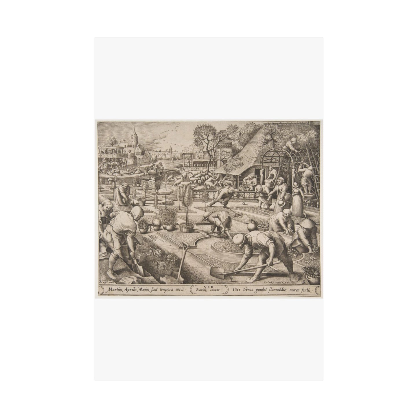 Pieter van der Heyden - Spring (Ver) from The Seasons High Quality Matte Wall Art Poster for Home, Office, Classroom