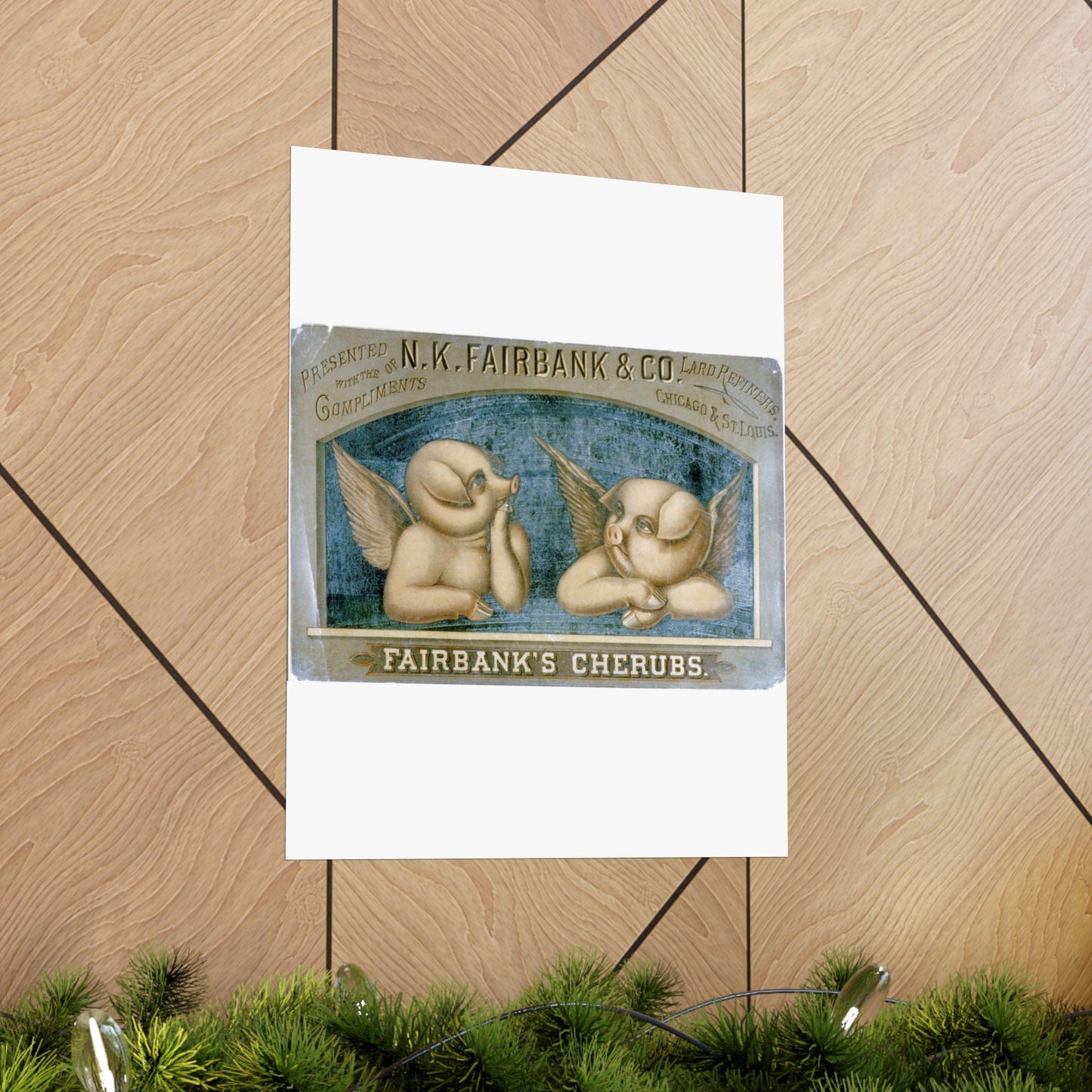 Fairbank's cherubs--Presented with the compliments of N.K. Fairbank & Co., lard refiners, Chicago & St. Louis High Quality Matte Wall Art Poster for Home, Office, Classroom