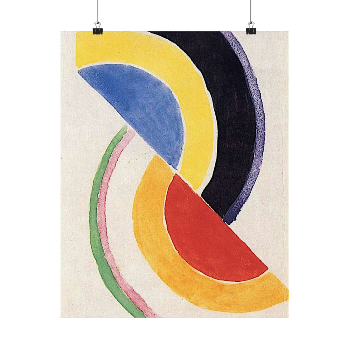 Robert Delaunay - Rhythm III - c. 1932 - Private collection High Quality Matte Wall Art Poster for Home, Office, Classroom