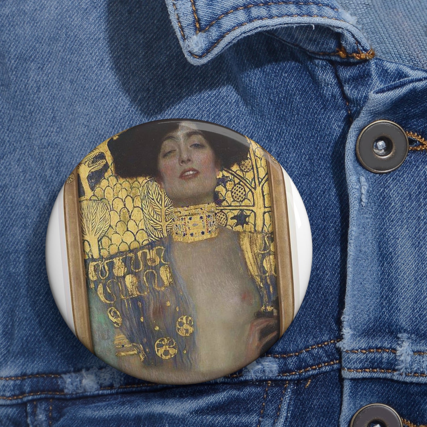 Gustav Klimt - Judith - 4737 - Österreichische Galerie Belvedere Pin Buttons with Crisp Design