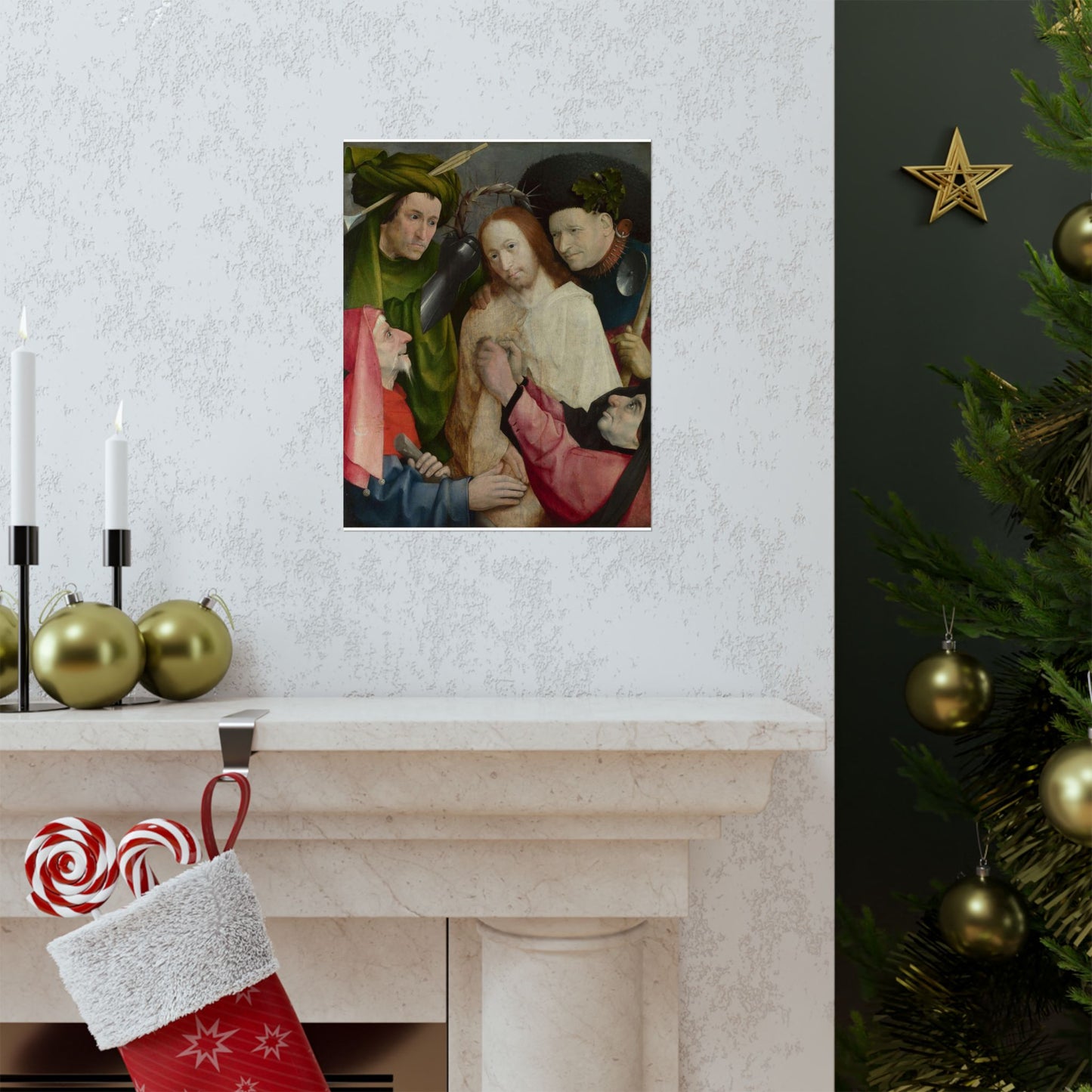 Hieronymus Bosch - Christ Mocked (The Crowning with Thorns) - Google Art Project High Quality Matte Wall Art Poster for Home, Office, Classroom