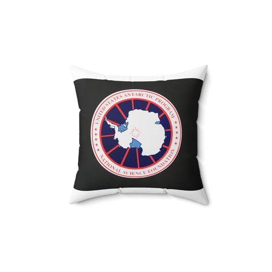 Logo of The National Science Foundation United States Antarctic Program Decorative Accent Square Pillow