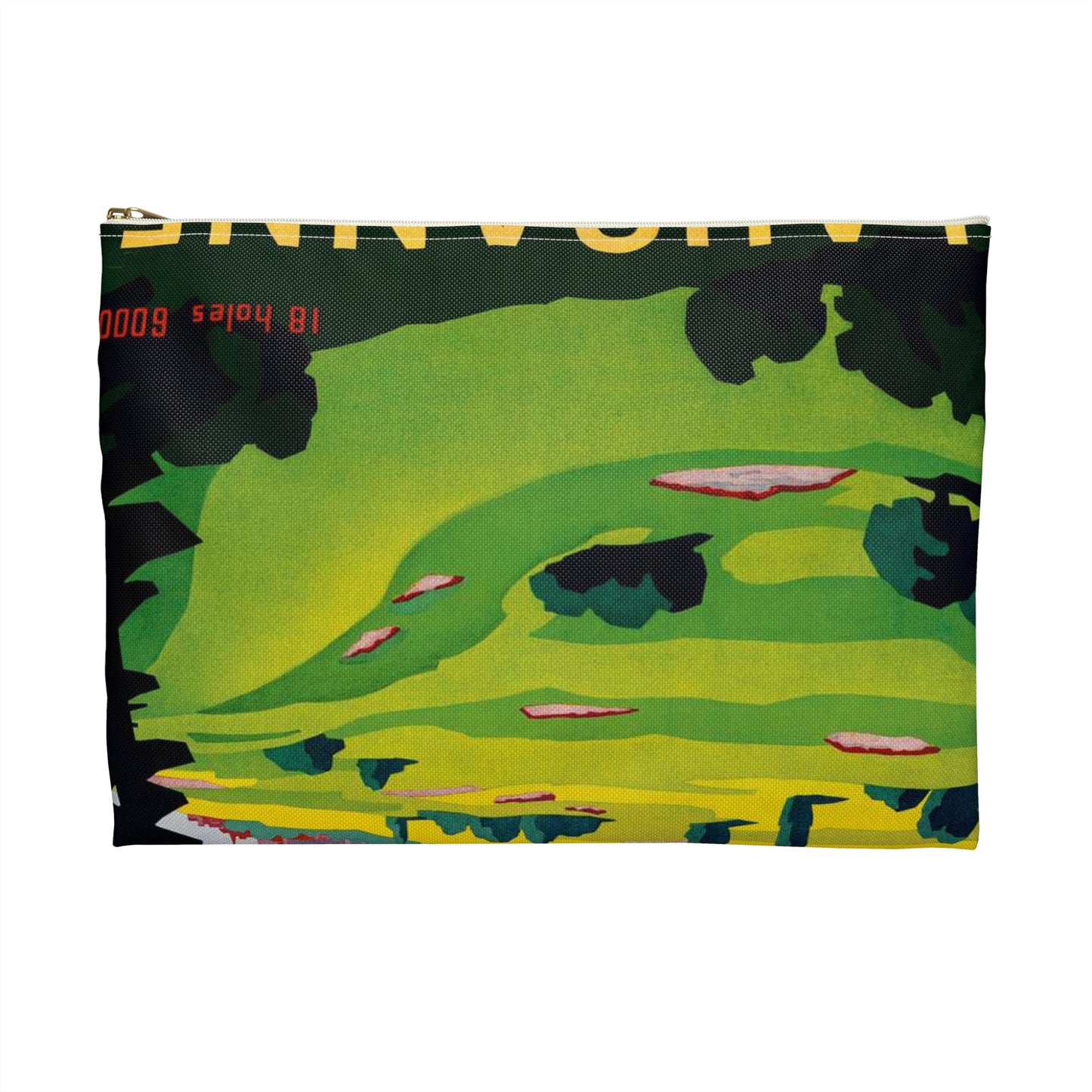 Poster - Golf. Lausanne - Public domain lithograph Large Organizer Pouch with Black Zipper