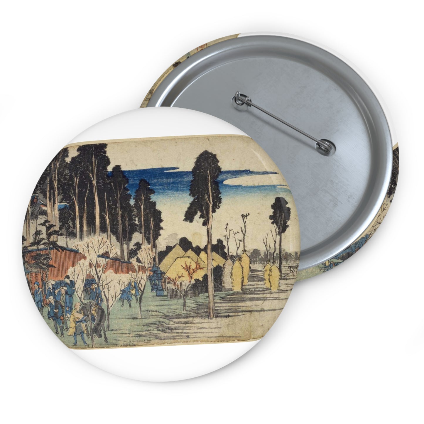 NDL-DC 1301971-Utagawa Hiroshige-江都名所-crd Pin Buttons with Crisp Design