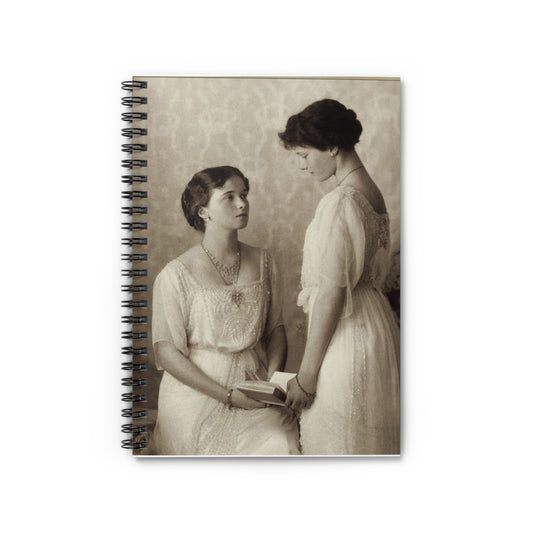 Grand Duchesses Olga and Tatiana. 1913. Spiral Bound Ruled Notebook with Printed Cover