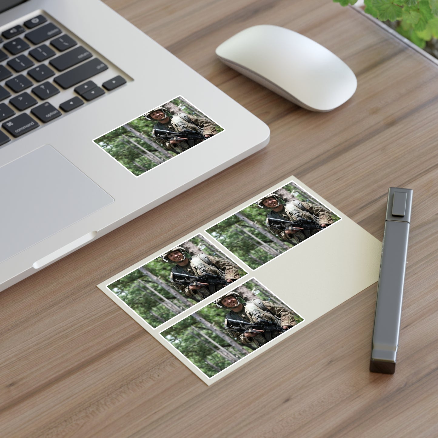 1st Lt. Jamieson Barnes an officer with Headquarters, Laminated UV Protective Vinyl Stickers