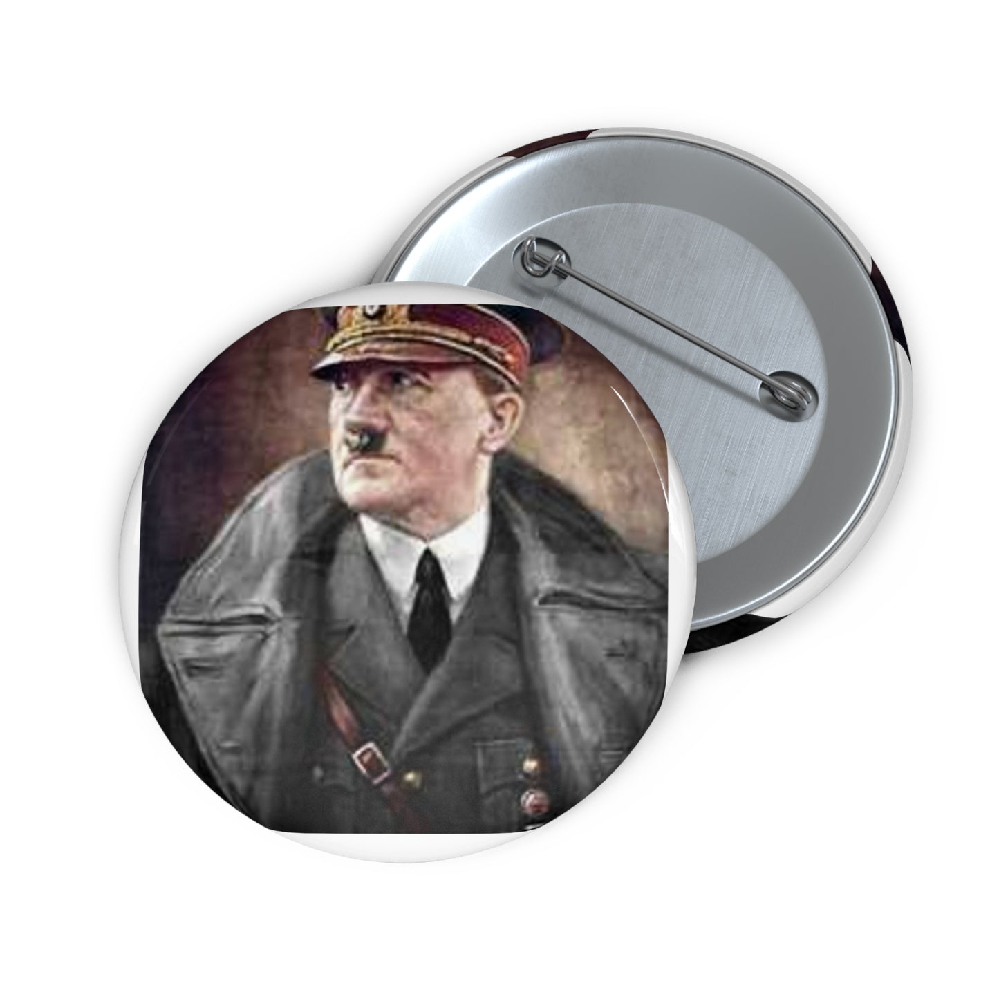 Gitler-vizvolitel - Art Deco public domain image Pin Buttons with Crisp Design