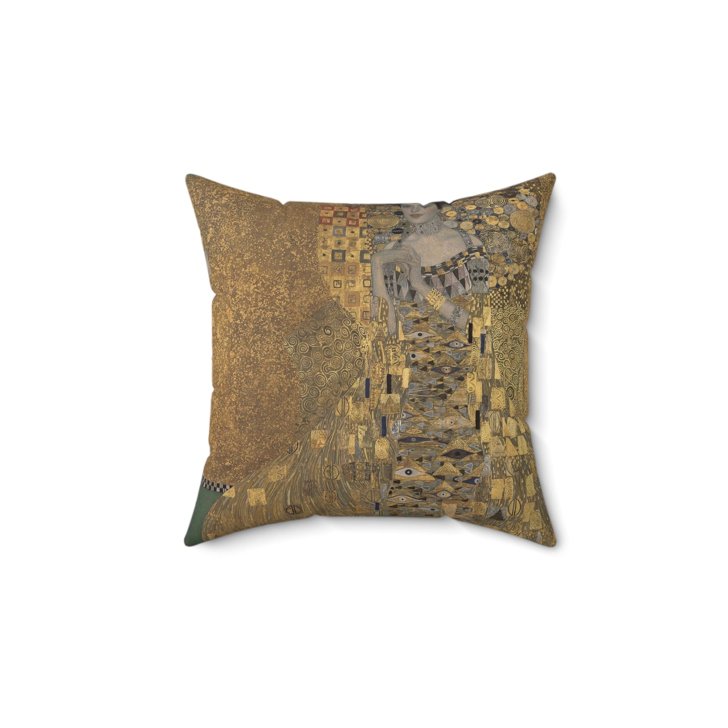 Gustav Klimt, 1907, Adele Bloch-Bauer I, Neue Galerie New York Decorative Accent Square Pillow