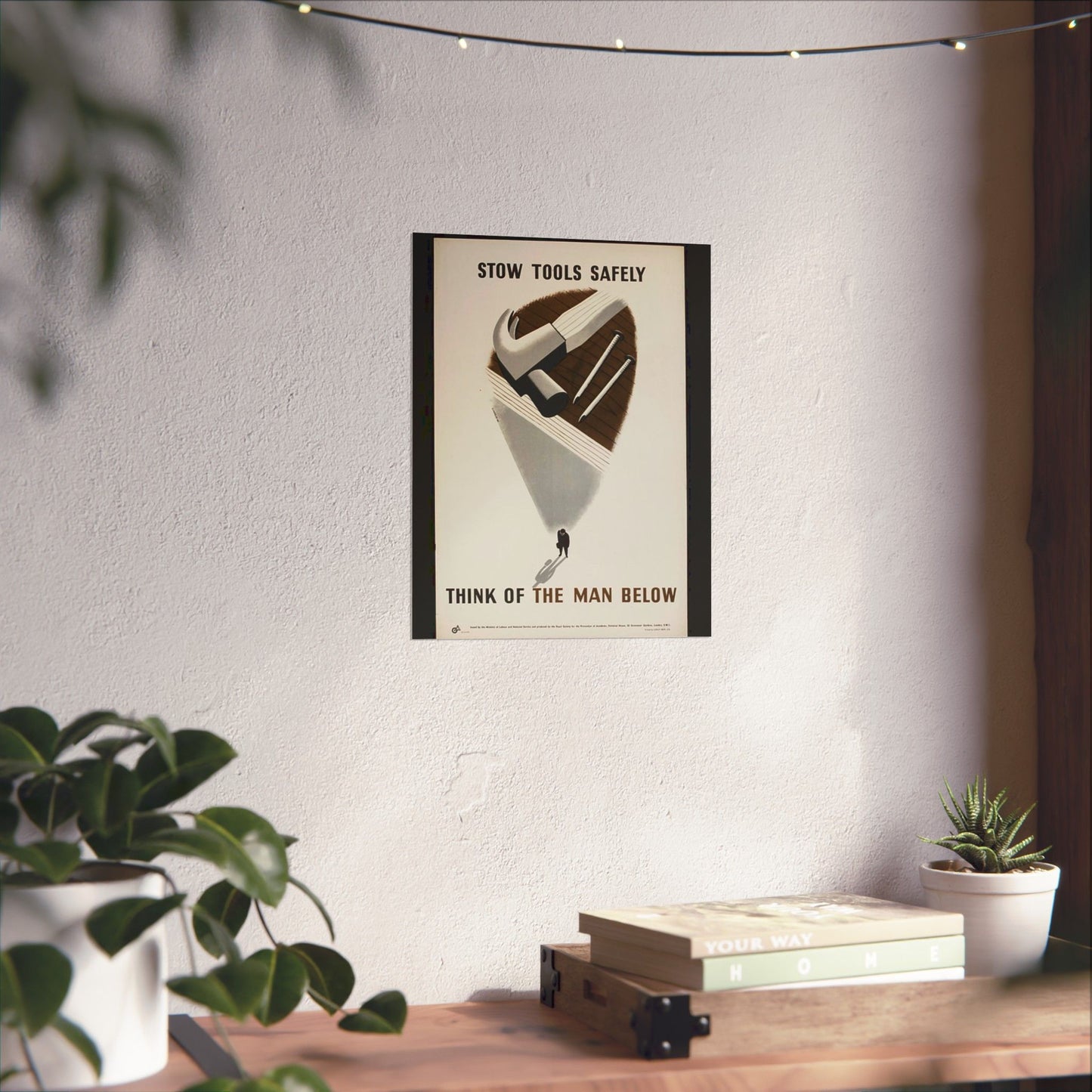 Stow Tools Safely Tom Eckersley High Quality Matte Wall Art Poster for Home, Office, Classroom