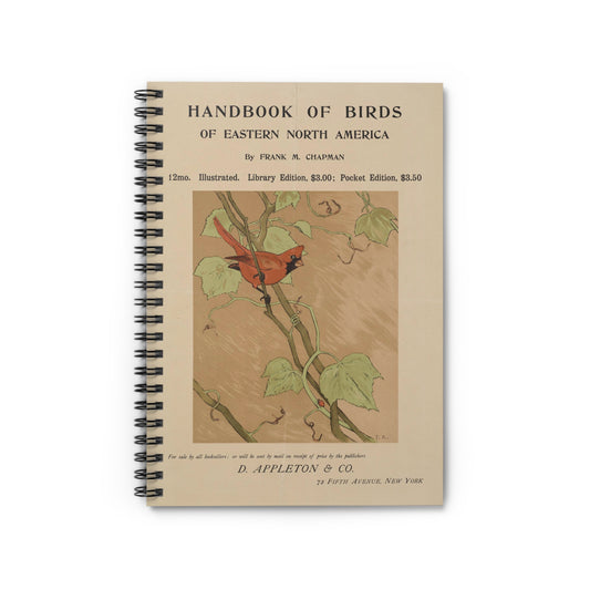 Handbook of birds of eastern North America Spiral Bound Ruled Notebook with Printed Cover