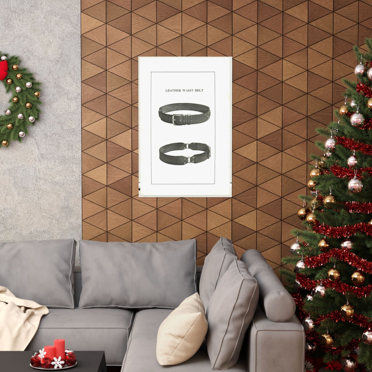 Patent drawing - Leather Waist Belt - . Public domain  image High Quality Matte Wall Art Poster for Home, Office, Classroom