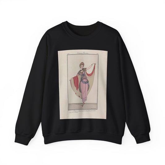 Journal des Dames et des Modes, Costumes Parisiens, 1914, No. 165 : Robe à danser (...) Black Heavy Blend Adult Crew Neck SweatShirt