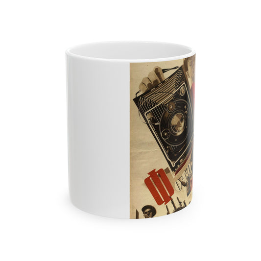 Фотоаппарат на службу социалистическому строительству Beautiful Novelty Ceramic Coffee Mug 11oz