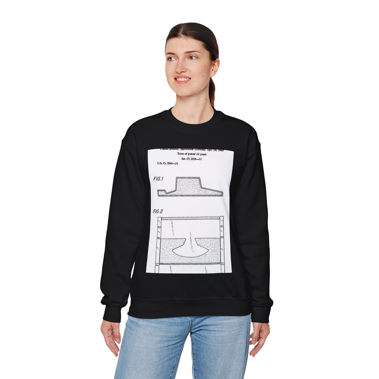 Patent drawing - Olympia-Traveller - . Public domain  image Black Heavy Blend Adult Crew Neck SweatShirt