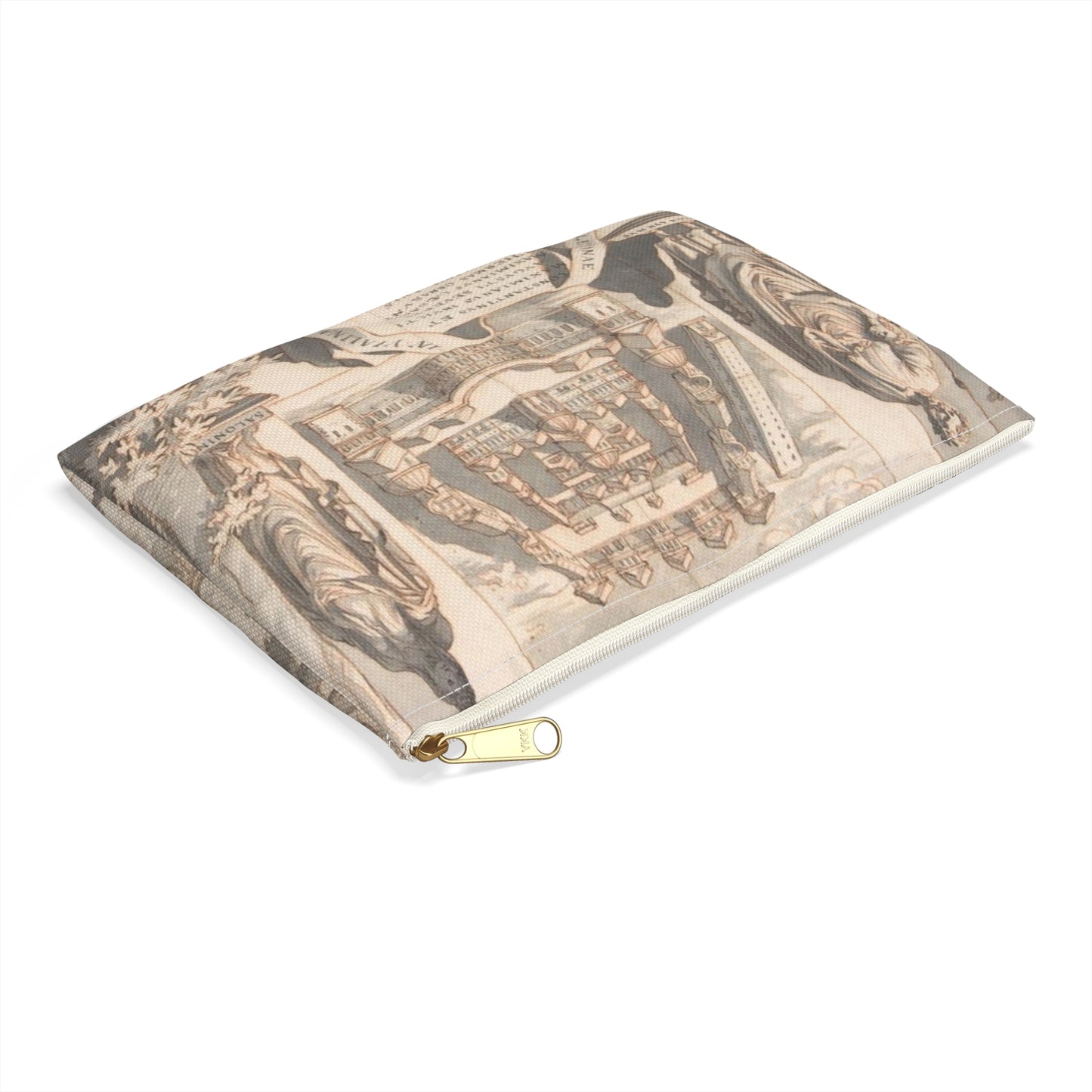 A Reconstruction of the Thermae of Diocletian (above) and a View of the Ruins (below) Large Organizer Pouch with Black Zipper