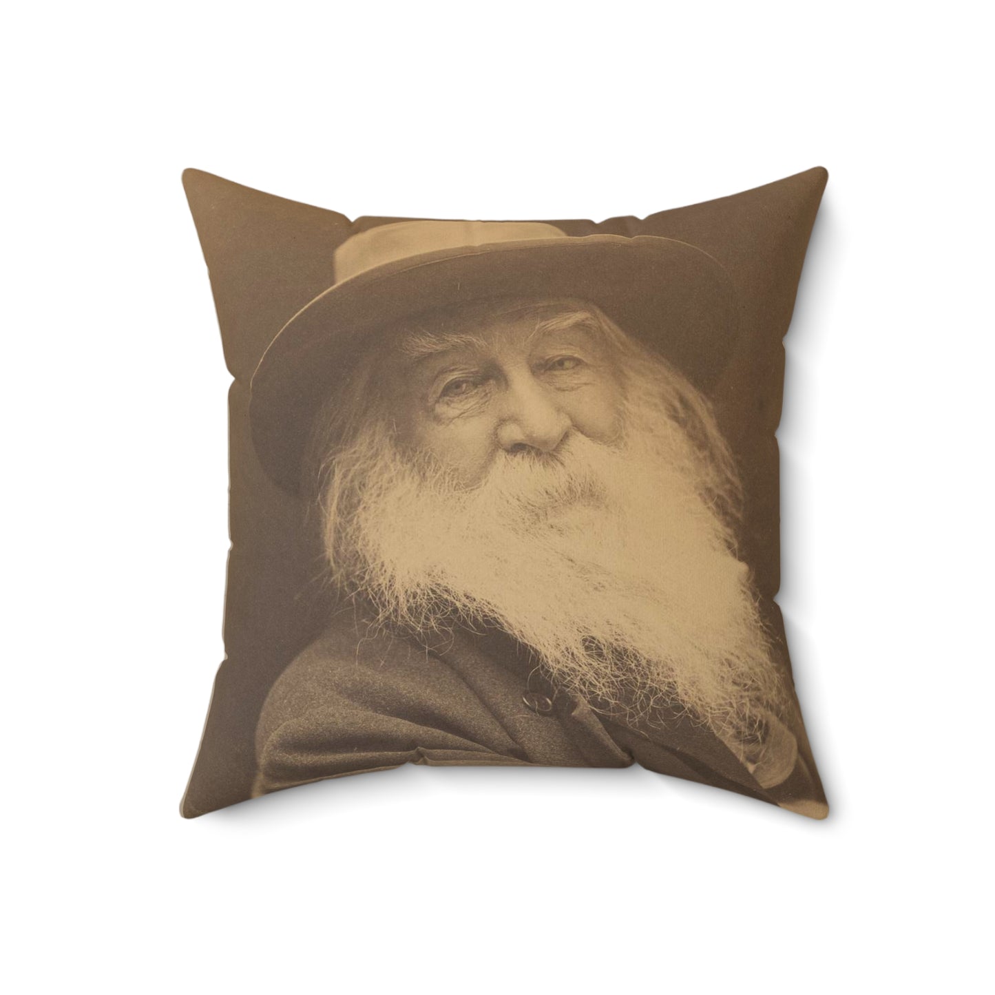 George C. Cox - Walt Whitman - Google Art Project Decorative Accent Square Pillow