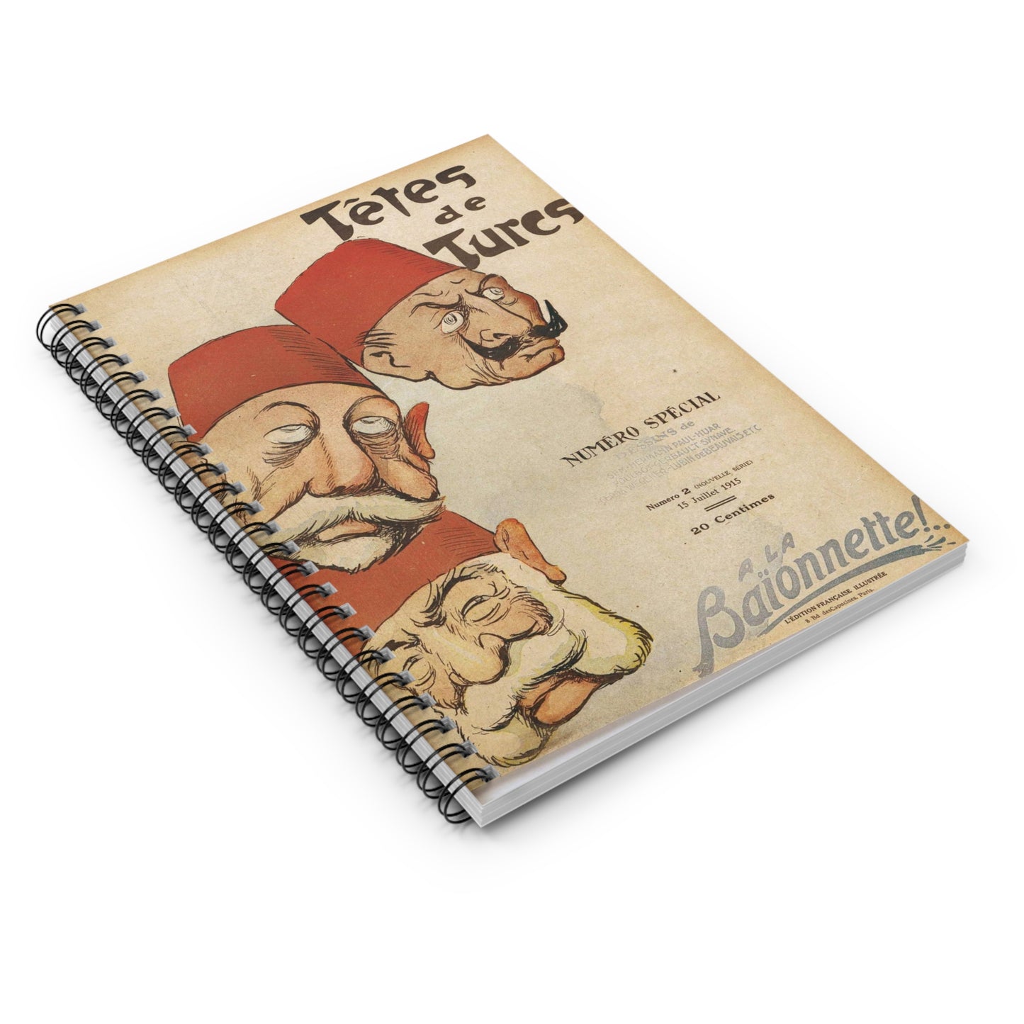 Georges Goursat - La Baïonnette numéro 2 couverture Spiral Bound Ruled Notebook with Printed Cover