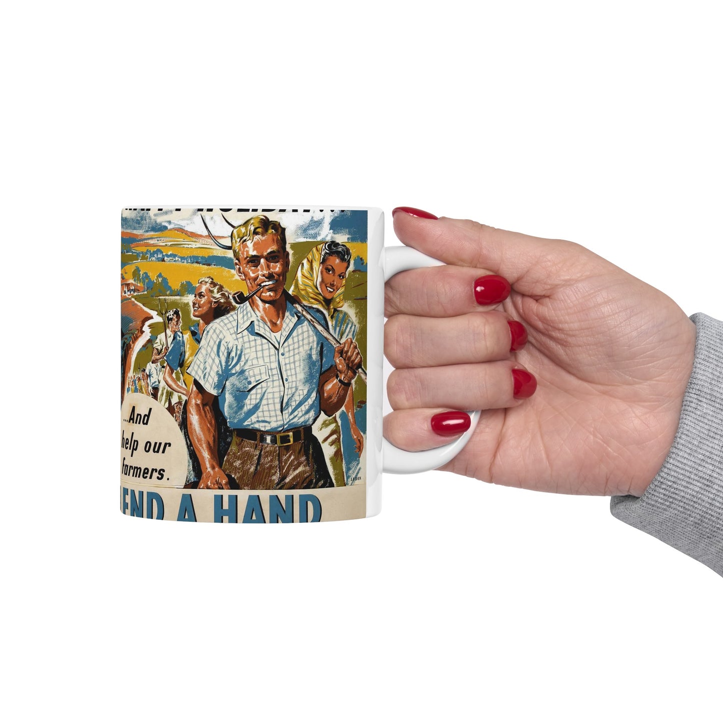 INF3-107 Food Production Lend a hand on the land at an Agricultural Camp Artist Le Bon Beautiful Novelty Ceramic Coffee Mug 11oz