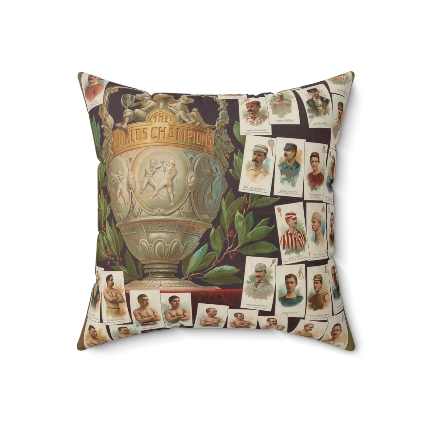 Allen & Ginter. Richmond, Virginia Richmond straight cut no. 1 cigarettes Virginia brights. The worlds champions second series Decorative Accent Square Pillow