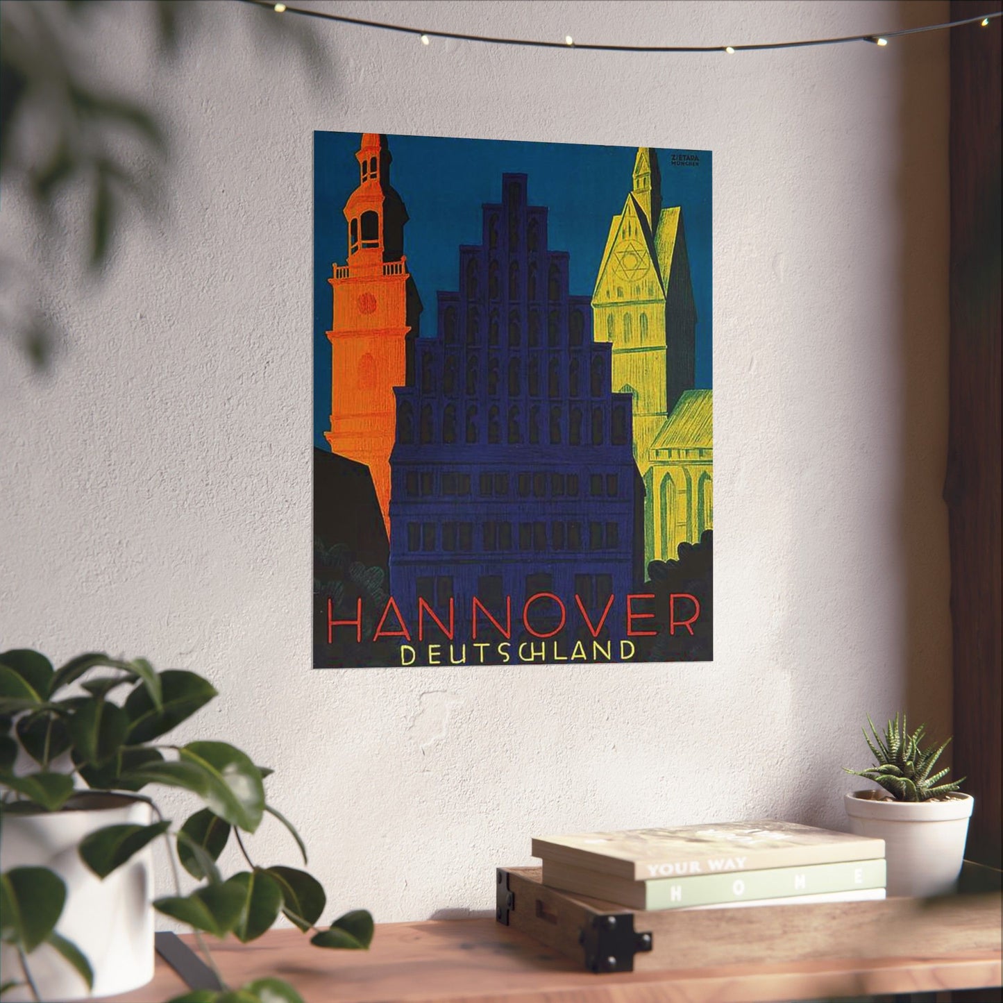 1930 circa Valentin Zietara Plakat Hannover, die Großstadt im Grünen High Quality Matte Wall Art Poster for Home, Office, Classroom