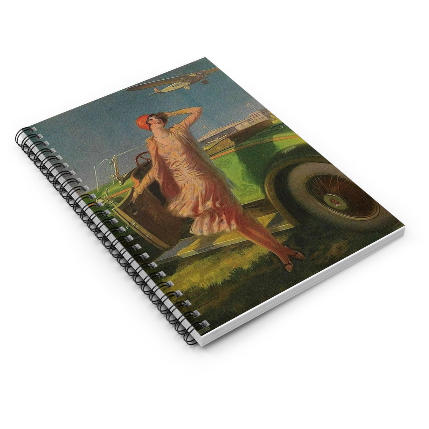 On Time, painting by Edward Mason Eggleston Spiral Bound Ruled Notebook with Printed Cover