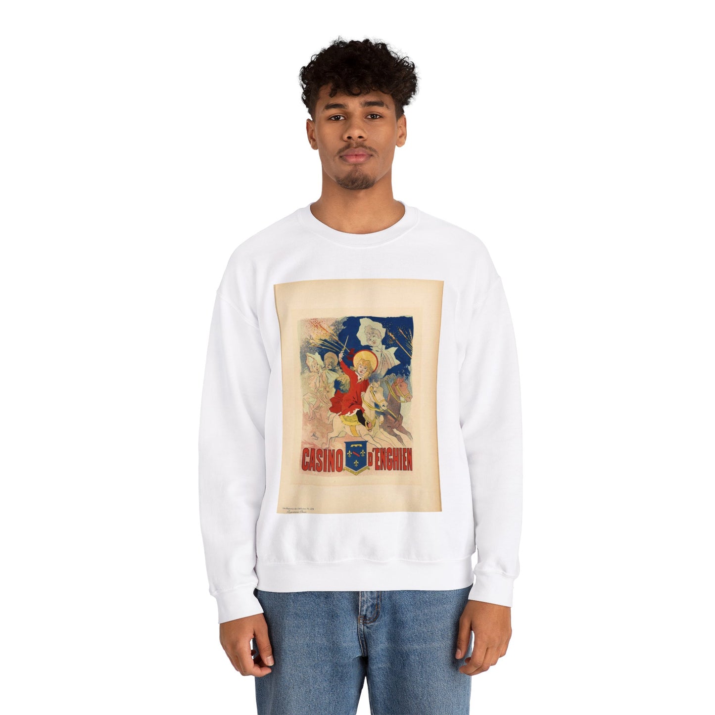 Maîtres de l'affiche V 3 - Pl 129 - Jules Chéret White Heavy Blend Adult Crew Neck SweatShirt