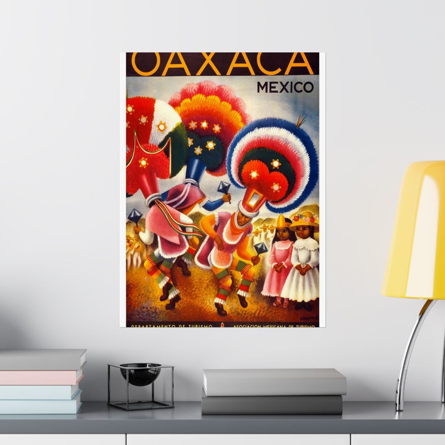 Oaxaca. Mexico. Vintage Travel Poster. High Quality Matte Wall Art Poster for Home, Office, Classroom