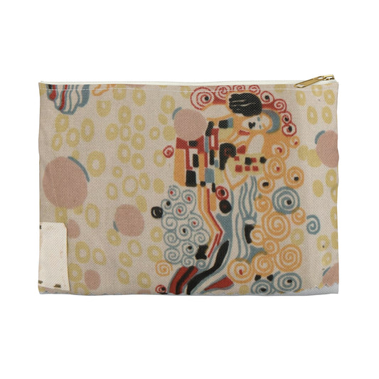 Textile sample - Public domain dedication image Large Organizer Pouch with Black Zipper