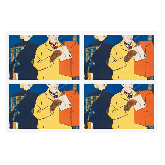 Edward Penfield, Harper's February Laminated UV Protective Vinyl Stickers