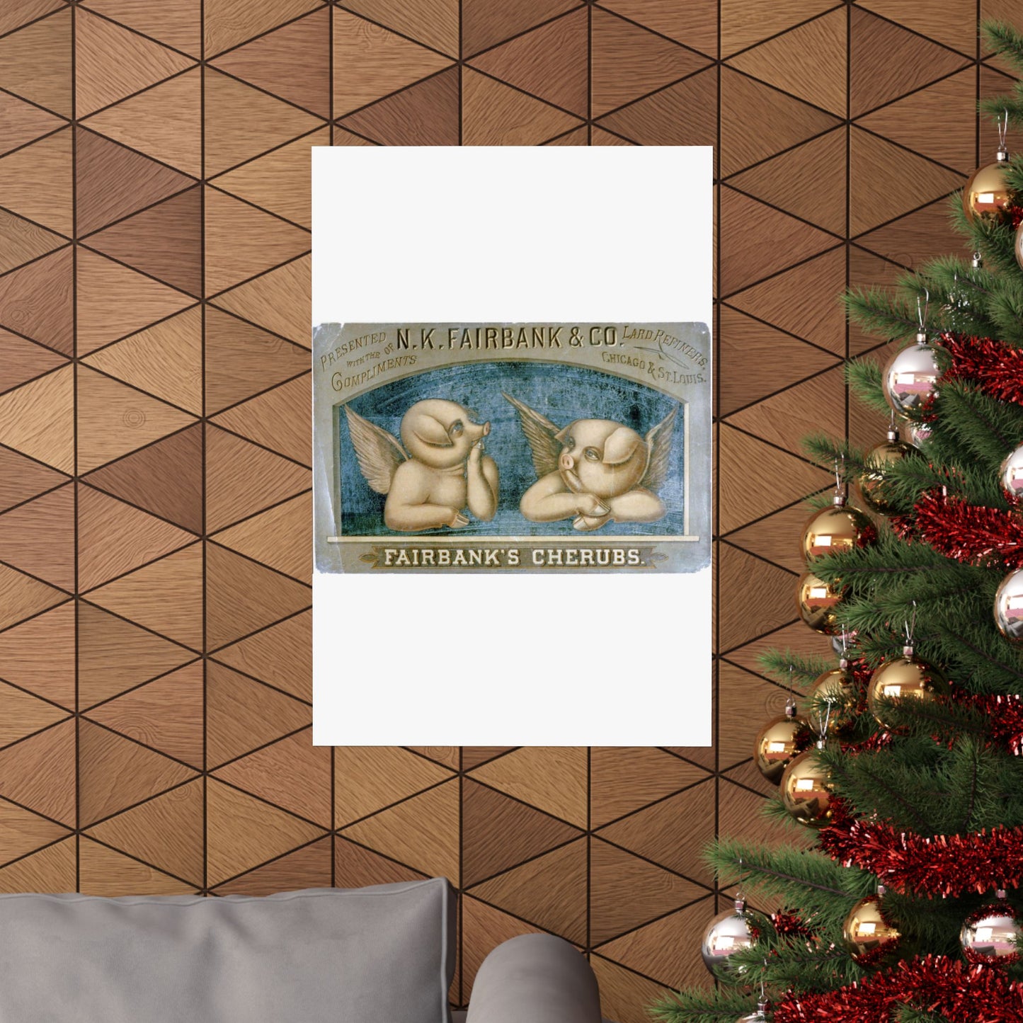 Fairbank's cherubs--Presented with the compliments of N.K. Fairbank & Co., lard refiners, Chicago & St. Louis High Quality Matte Wall Art Poster for Home, Office, Classroom