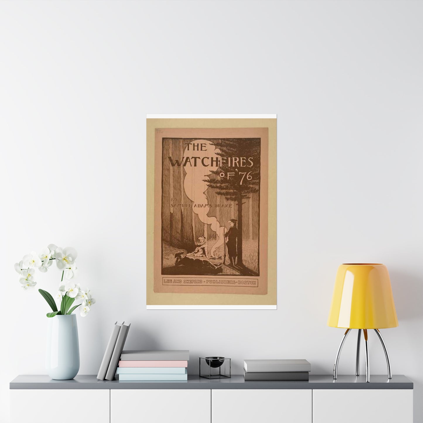 The watchfires of '76., Art Nouveau Poster High Quality Matte Wall Art Poster for Home, Office, Classroom