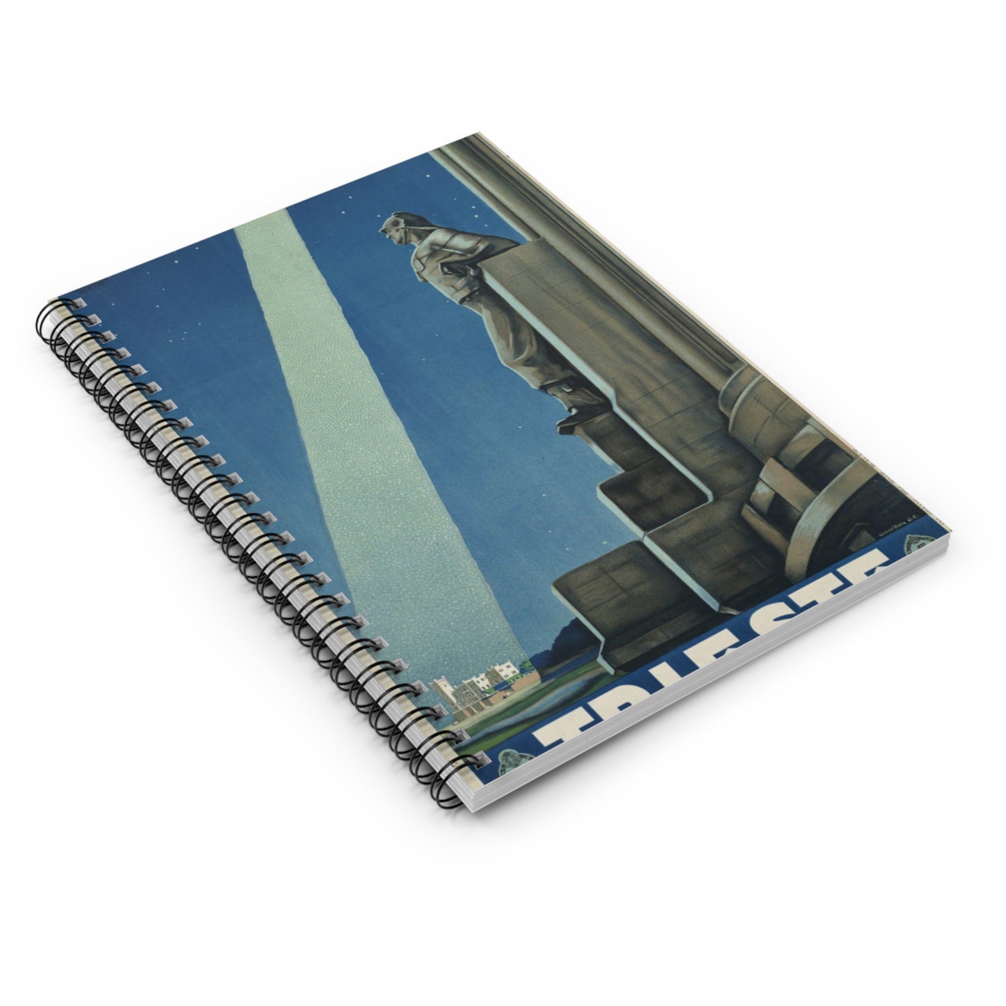 Trieste. Vintage Travel Posters, 1920s-1930s Spiral Bound Ruled Notebook with Printed Cover