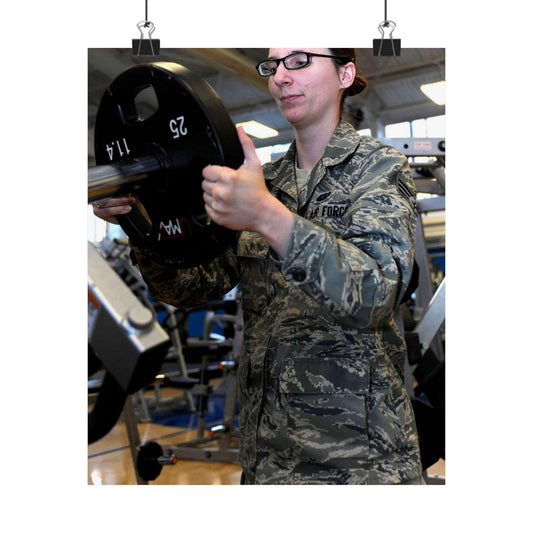 Senior Airman Cassandra Bridges, 28th Force Support High Quality Matte Wall Art Poster for Home, Office, Classroom