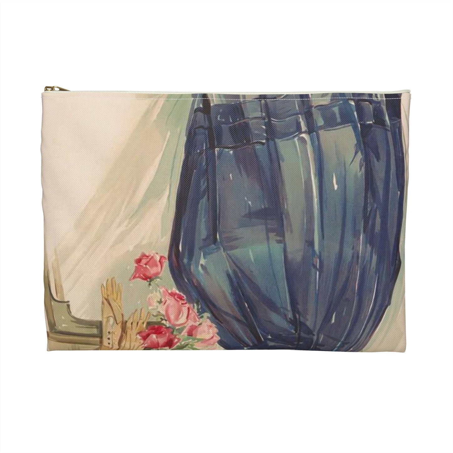 Society maid, no. 4 - Victorian era public domain image Large Organizer Pouch with Black Zipper