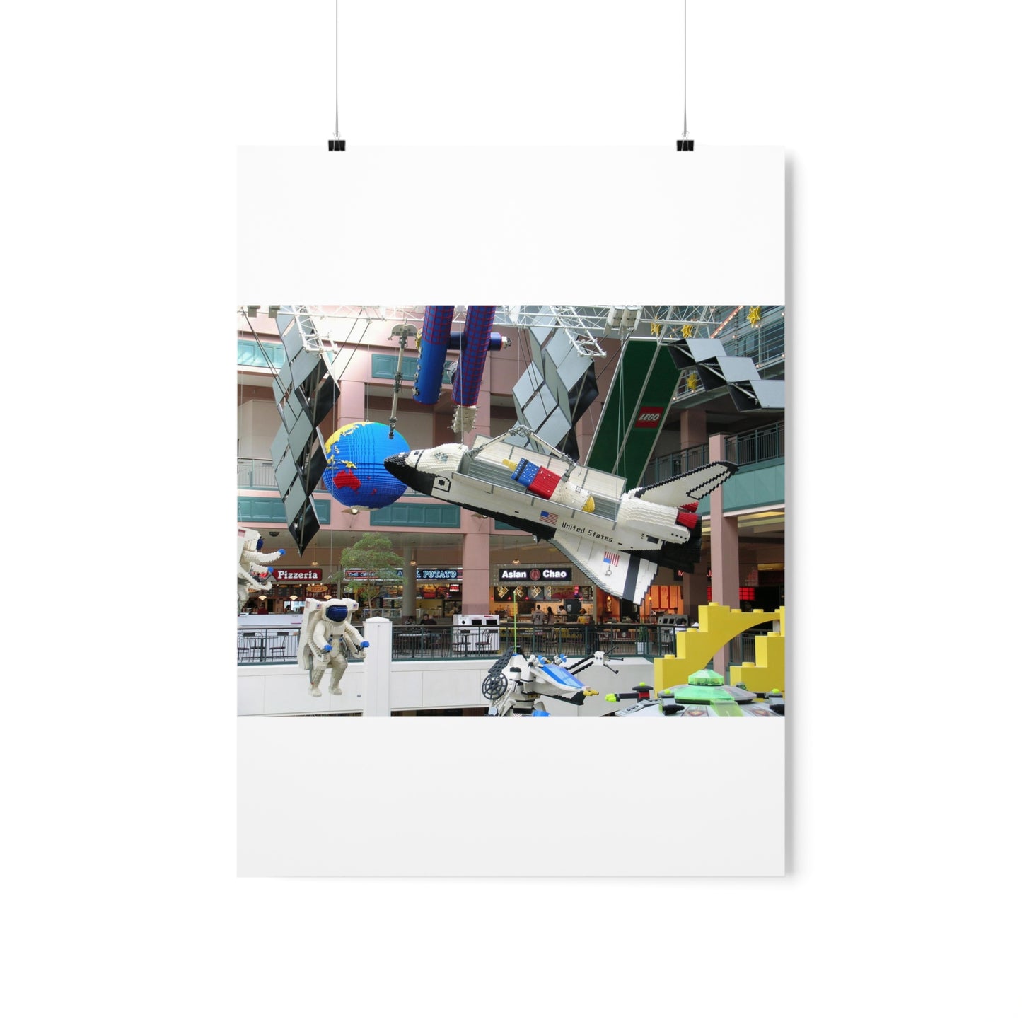 Grand Rounds Scenic Byway - Huge Lego Spaceship in the Mall of America High Quality Matte Wall Art Poster for Home, Office, Classroom