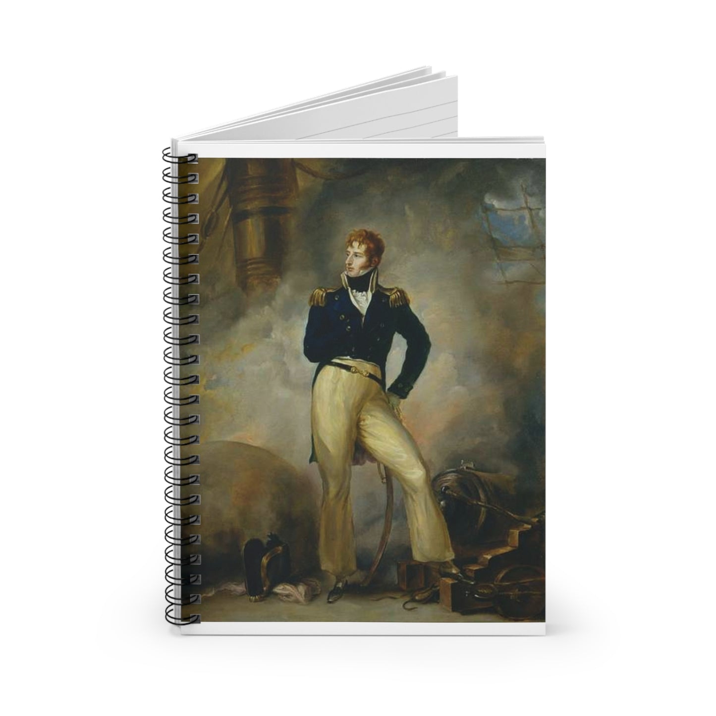 Lord Cochrane 1807 - Public domain  painting Spiral Bound Ruled Notebook with Printed Cover