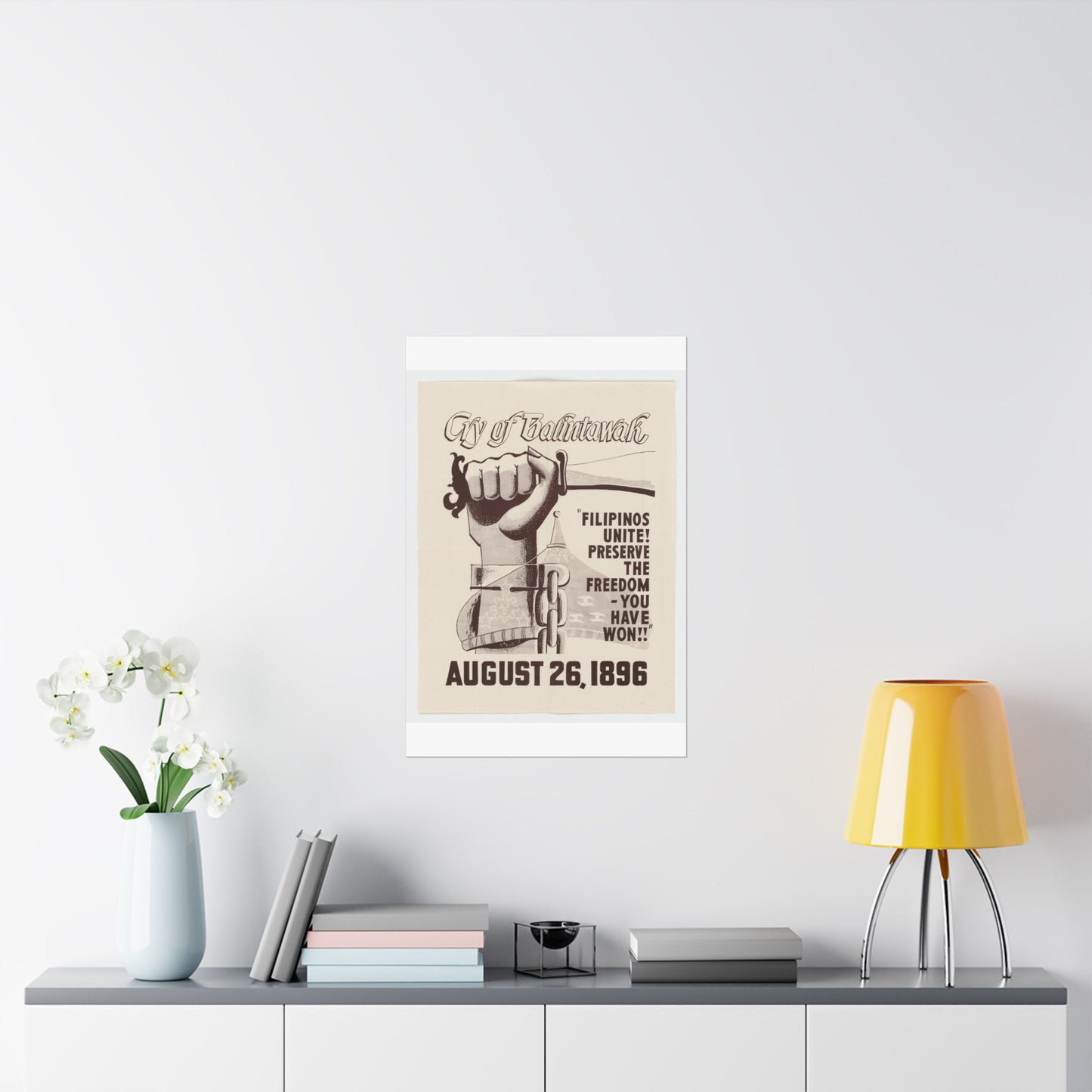 Cry of Balintawak - Drawing. Public domain image. High Quality Matte Wall Art Poster for Home, Office, Classroom