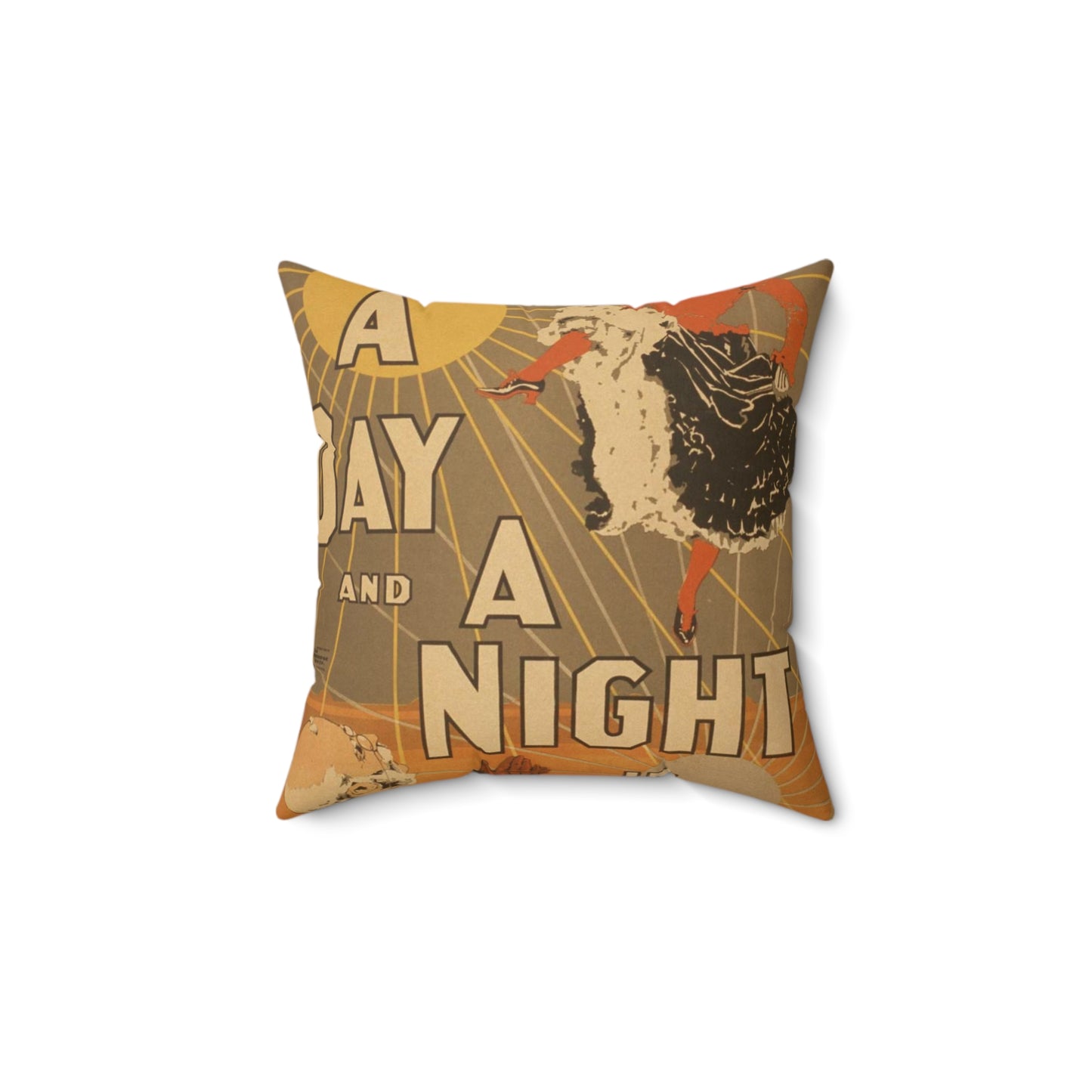 Hoyt's A day and a night in New York Decorative Accent Square Pillow