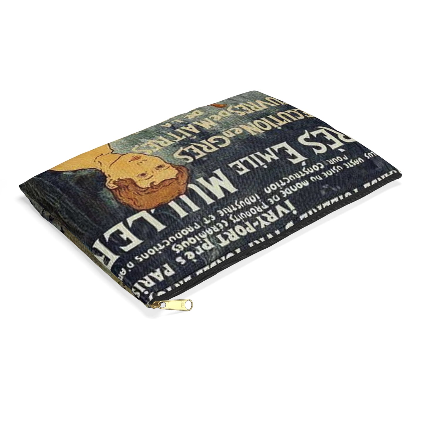 Affiche pour la "Grande Tuilerie d'Ivry" (Usine Émile Muller). Large Organizer Pouch with Black Zipper