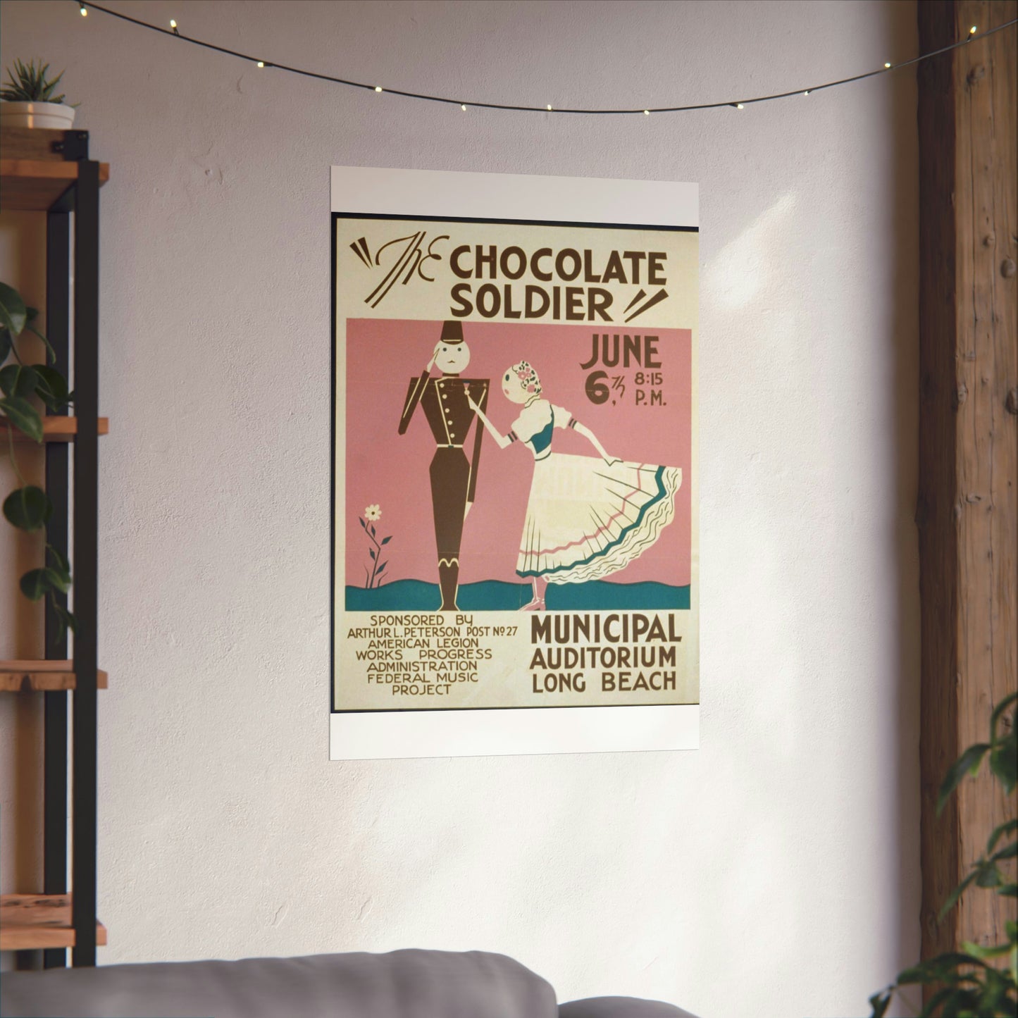 "The chocolate soldier" - WPA poster, Public domain, Library of Congress High Quality Matte Wall Art Poster for Home, Office, Classroom