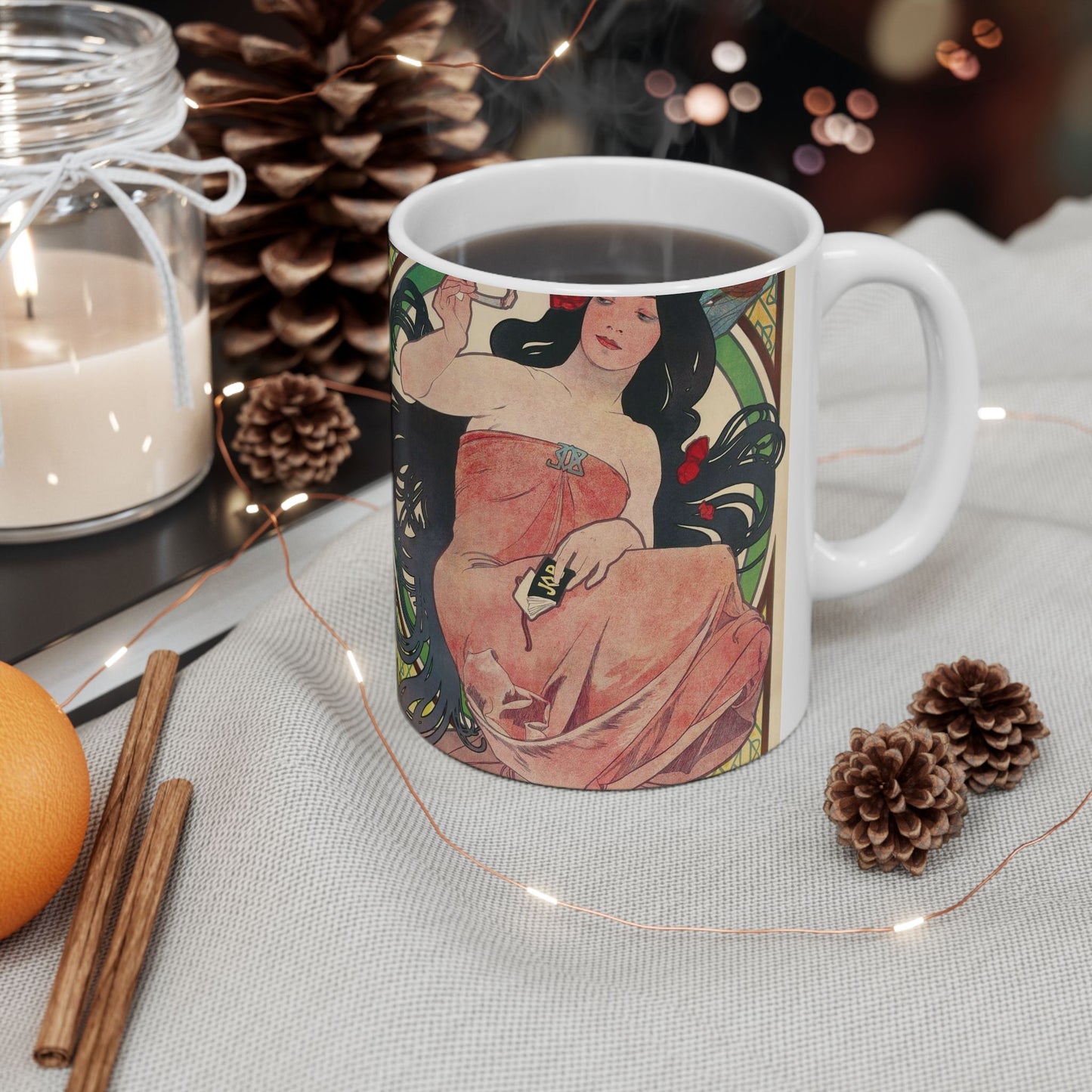 Alphonse Mucha - Job - Google Art Project Beautiful Novelty Ceramic Coffee Mug 11oz