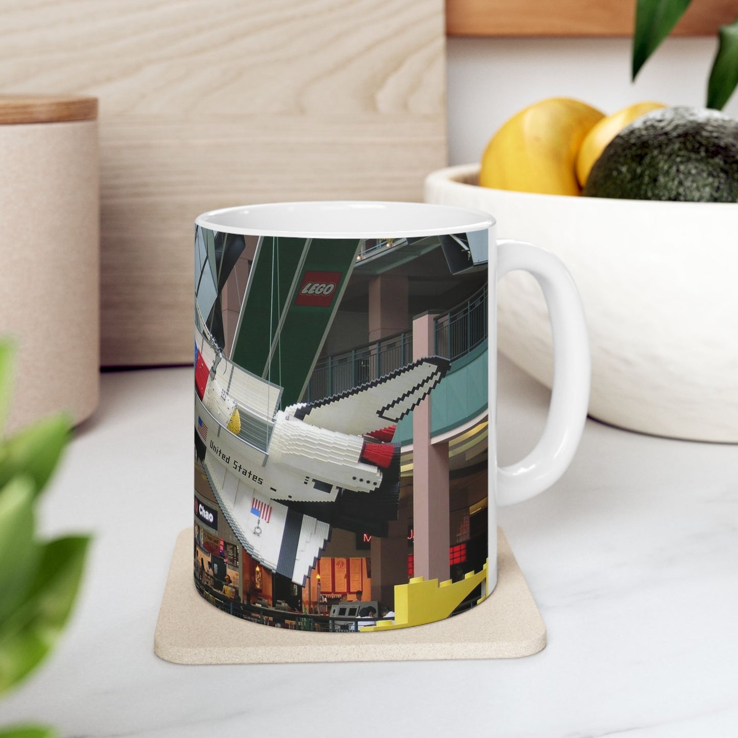 Grand Rounds Scenic Byway - Huge Lego Spaceship in the Mall of America Beautiful Novelty Ceramic Coffee Mug 11oz