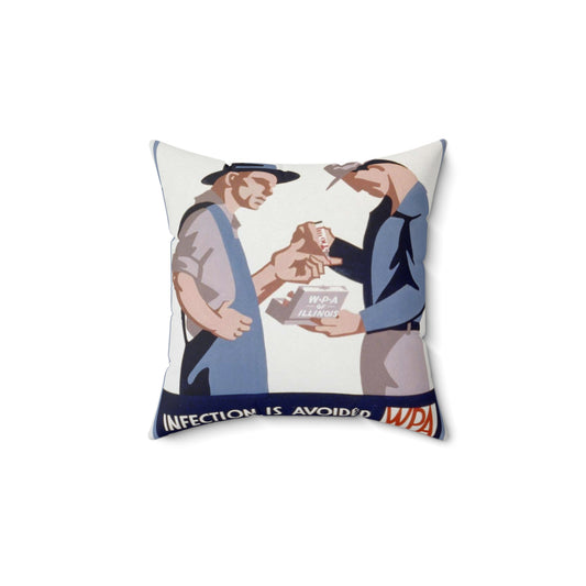 "Just a scratch" But! Infection is avoided by immediate first aid on-the-job! Decorative Accent Square Pillow