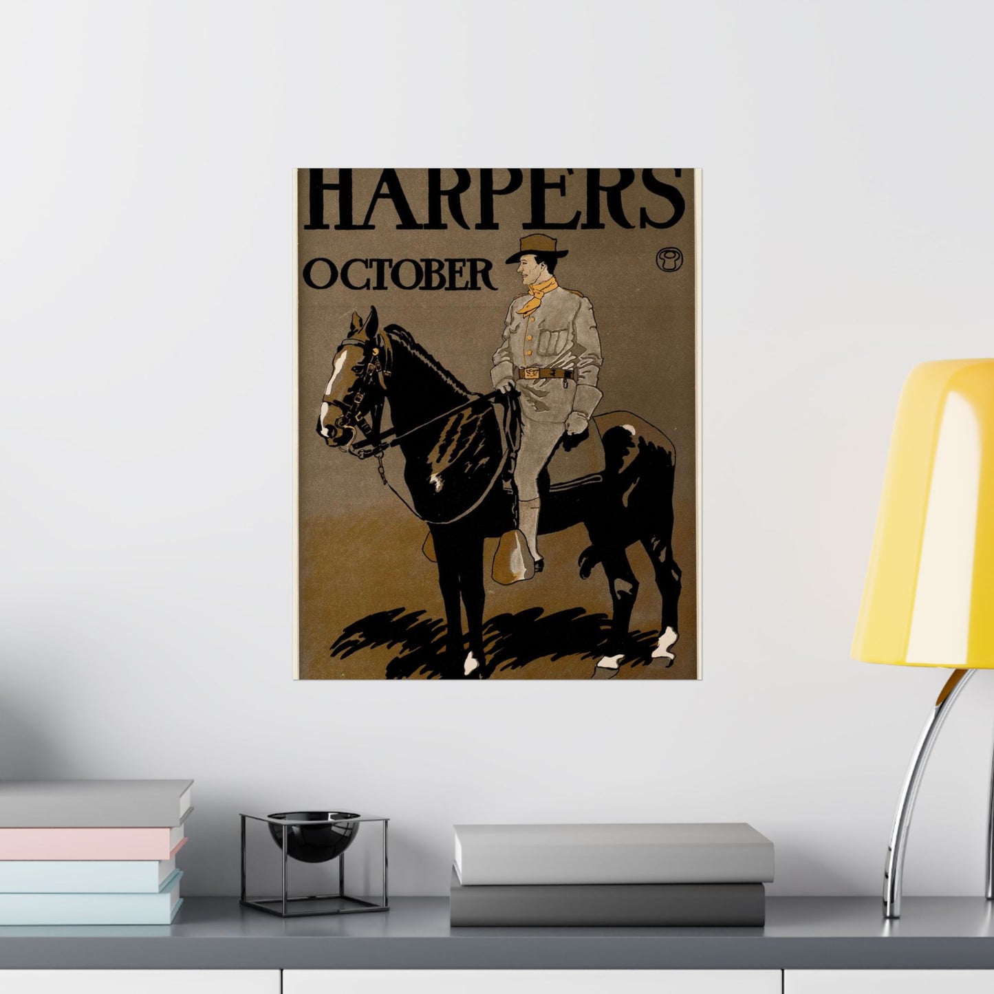 Edward Penfield - Edward Penfield, Harper's October High Quality Matte Wall Art Poster for Home, Office, Classroom