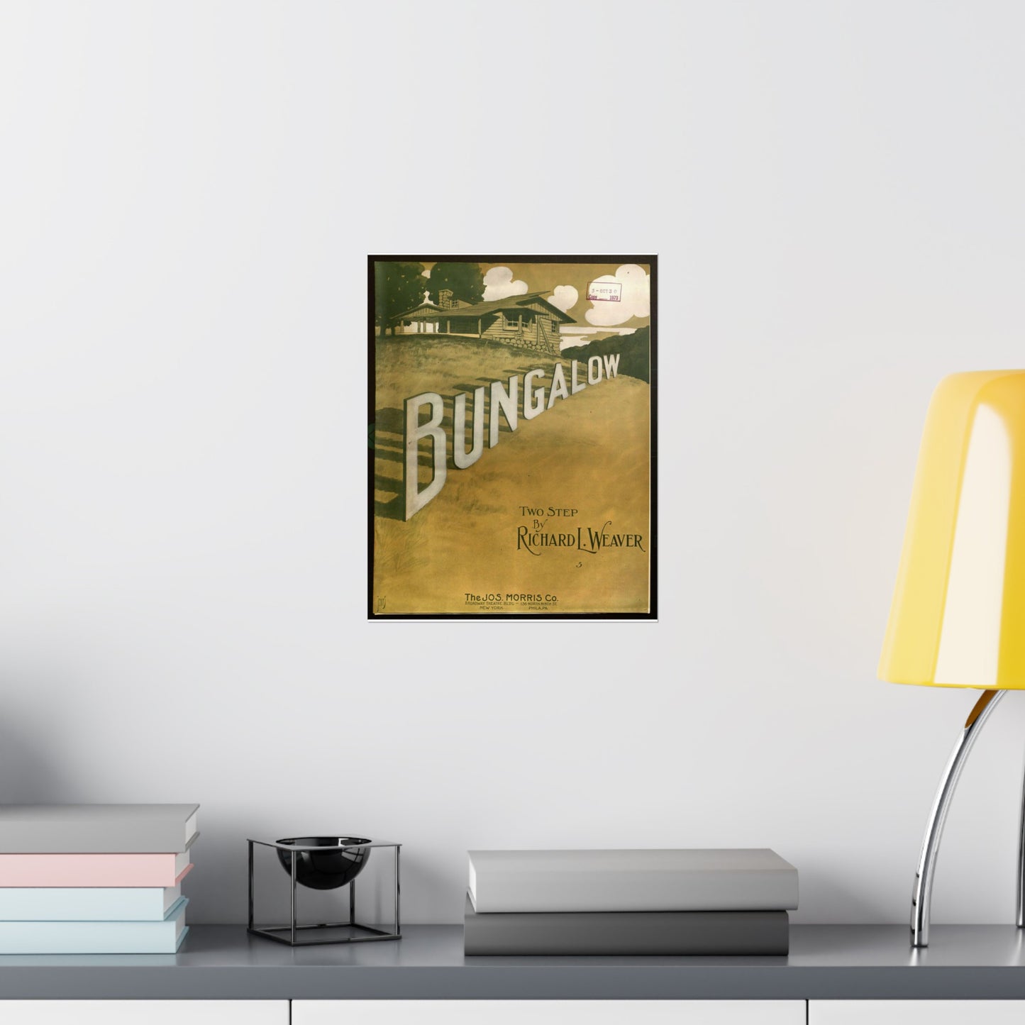 Bungalow, musical notation - Public domain American sheet music High Quality Matte Wall Art Poster for Home, Office, Classroom