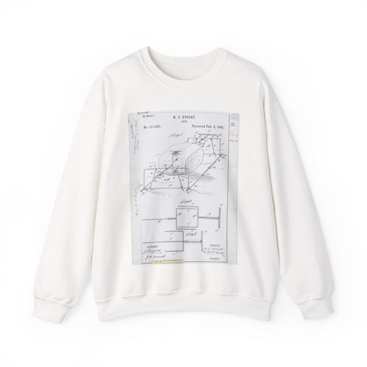 Patent drawing - for M. E. Knight's Spit Public domain  image White Heavy Blend Adult Crew Neck SweatShirt