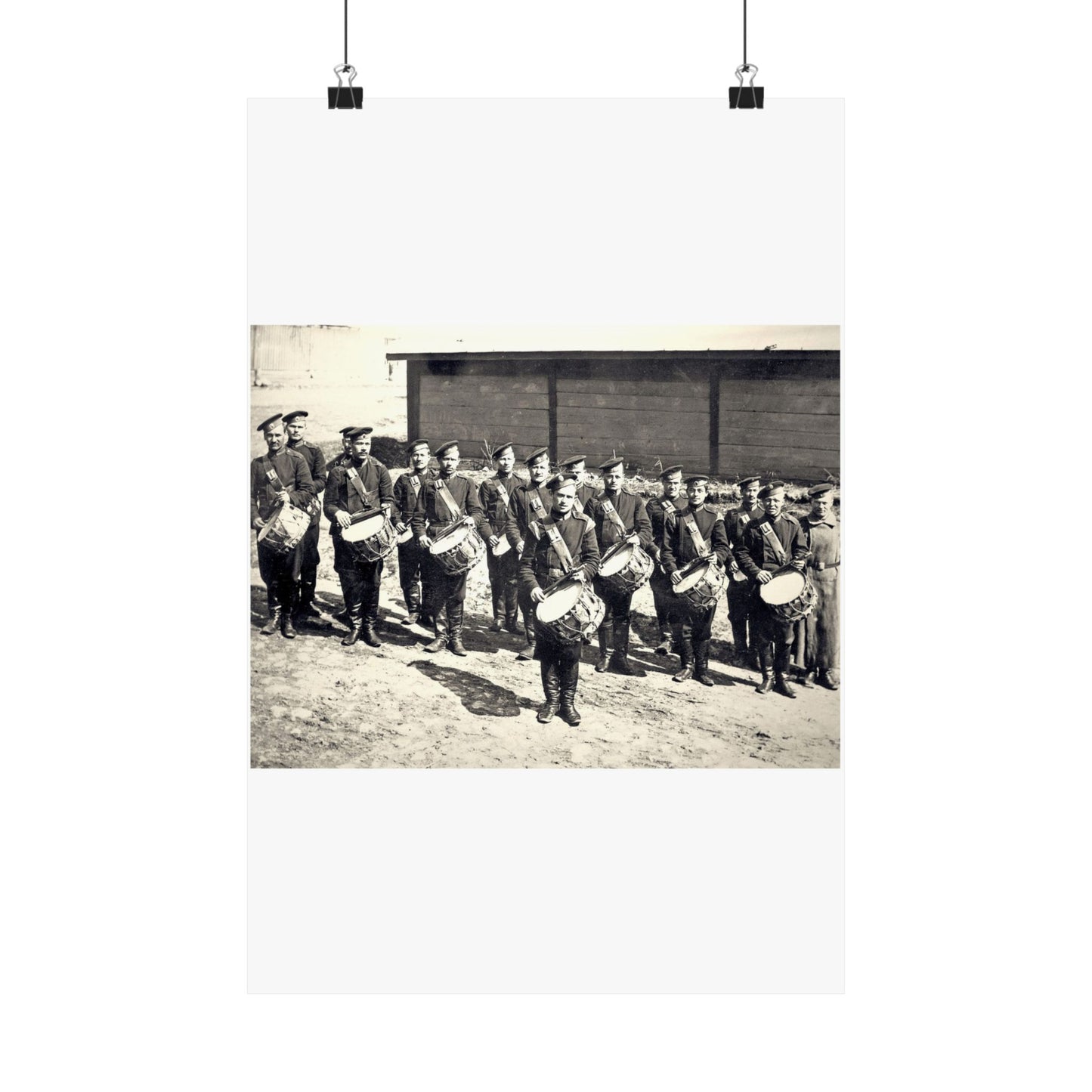 Vladimir, Vokzalnaya Street. A platoon of drummers 10 of the Little Russian Grenadier Regiment. High Quality Matte Wall Art Poster for Home, Office, Classroom