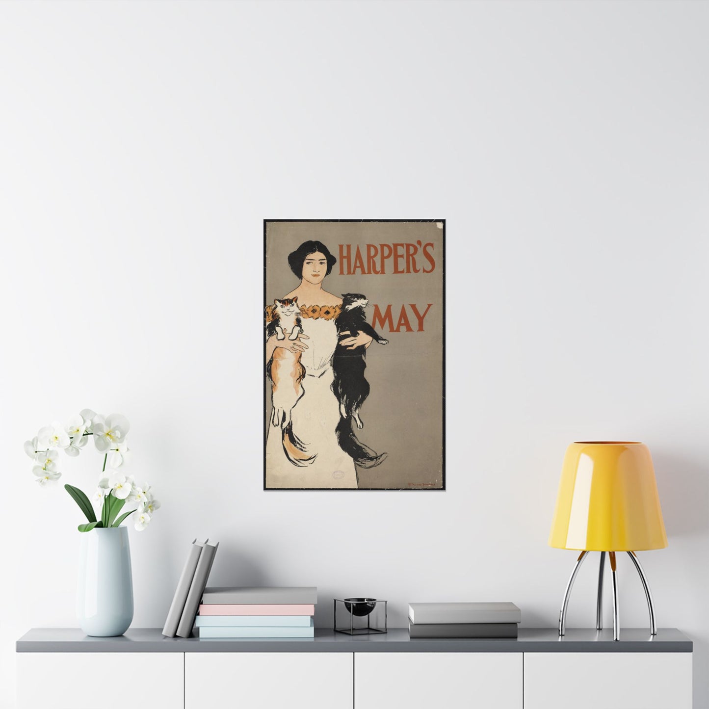 Edward Penfield - Harper's May, Art Nouveau Poster High Quality Matte Wall Art Poster for Home, Office, Classroom